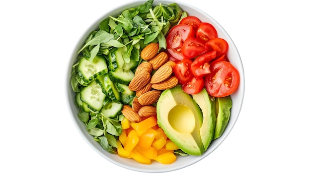 Gezonde regenboog saladeschaal