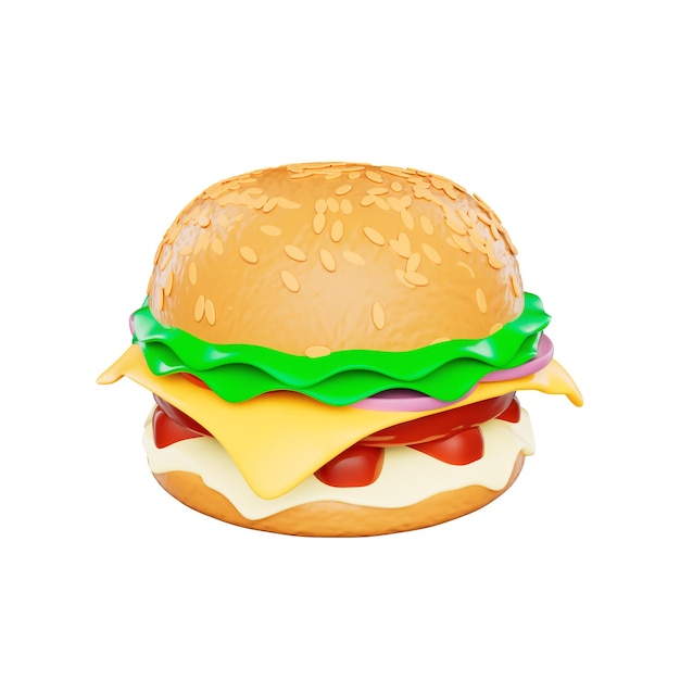 Gezonde voeding 3D illustratie
