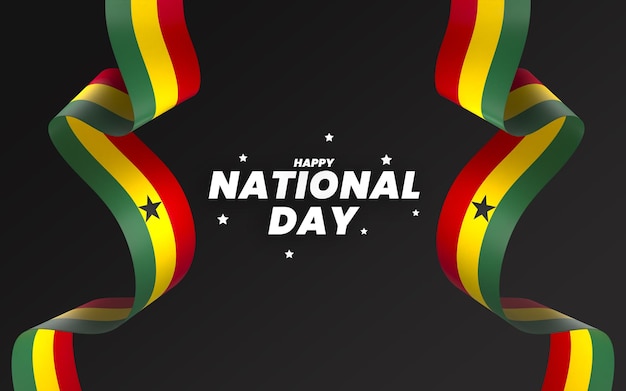 Ghana vlag element ontwerp nationale onafhankelijkheidsdag banner lint psd