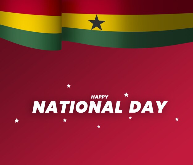 PSD ghana vlag element ontwerp nationale onafhankelijkheidsdag banner lint psd