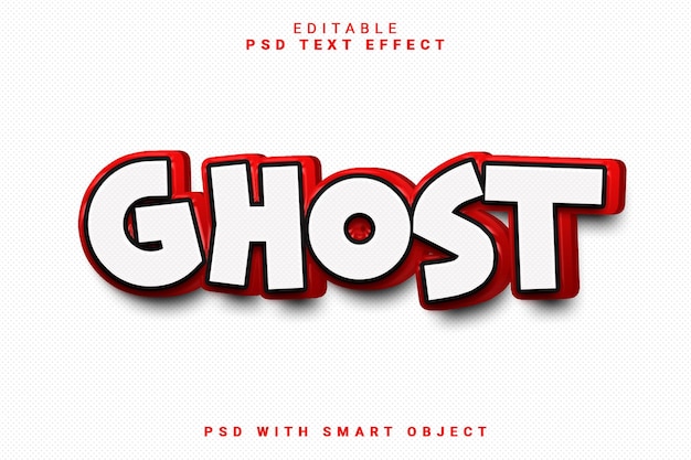 Эффект текста GHOST 3D