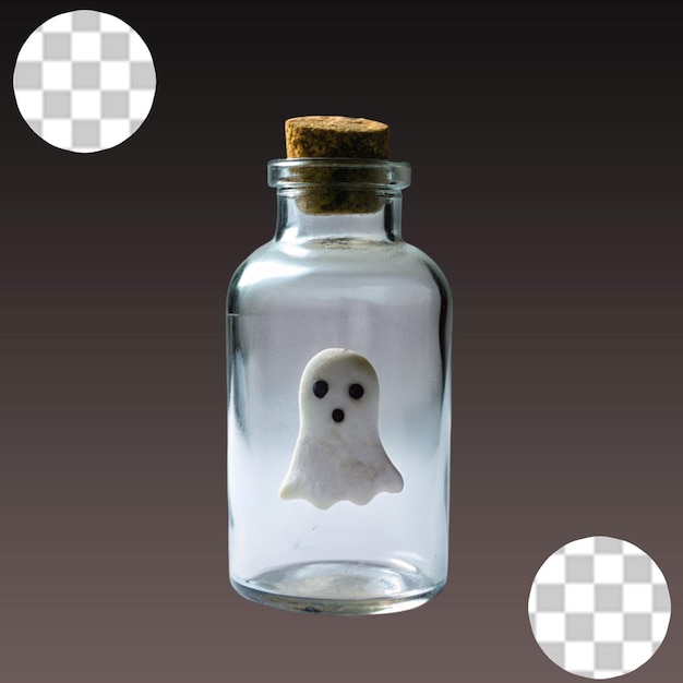 PSD ghost costume for halloween party on transparent background
