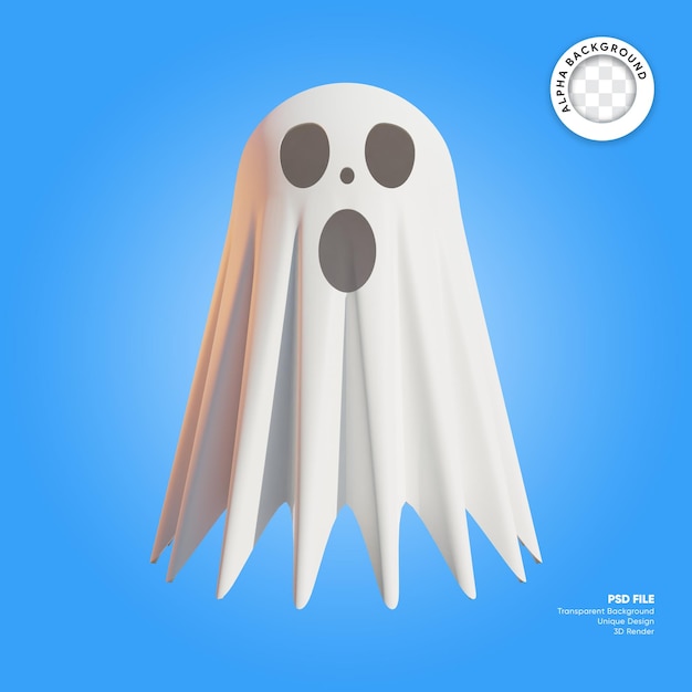 Elemento fantasma di halloween 3d spettrale