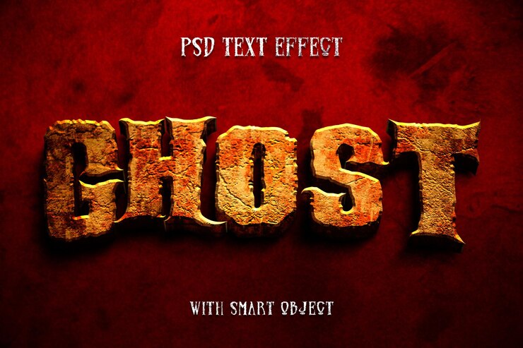 ghost halloween editable text effect template