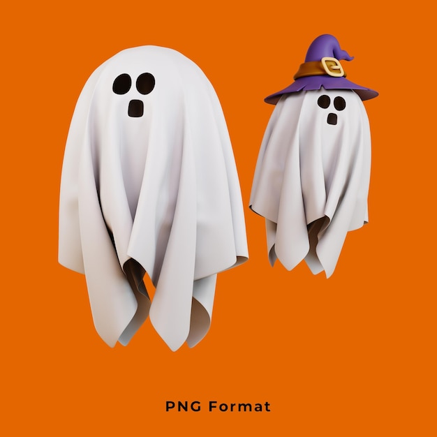 PSD ghost halloween op png achtergrond