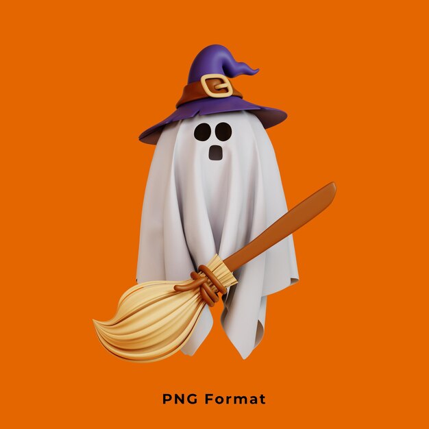 Ghost halloween on png background