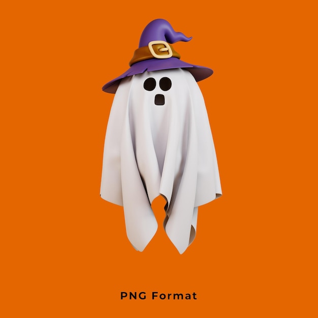 PSD ghost halloween on png background