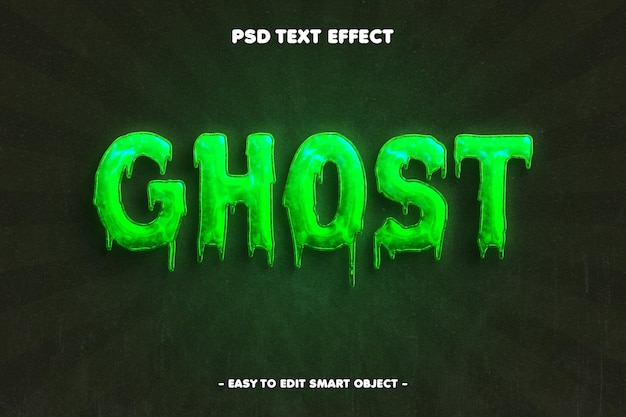 PSD ghost horror text effect