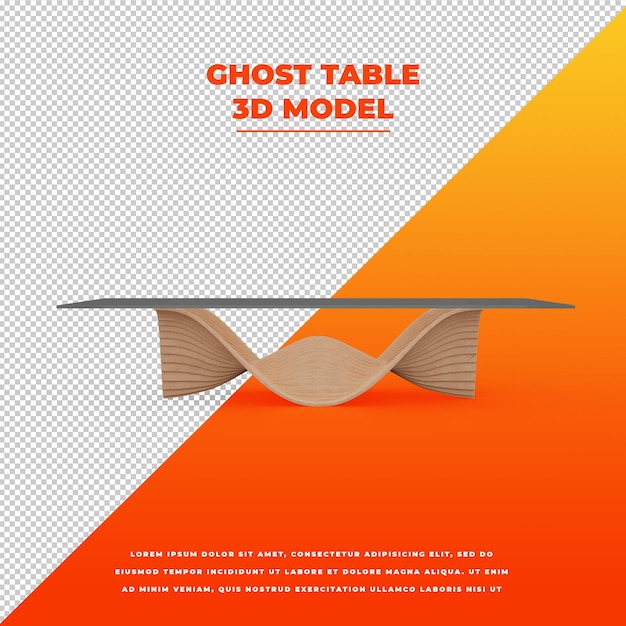 Ghost Table 3d Na Białym Tle Model