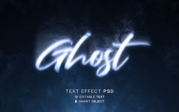 PSD ghost text effect writing