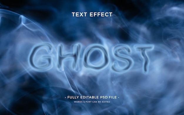 PSD ghost text effect