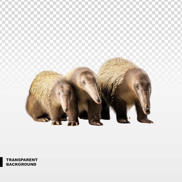 PSD giant anteater isolated on transparent background