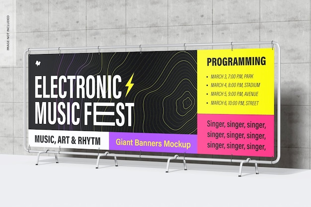 Mockup di banner giganti