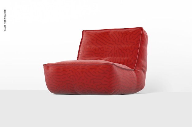 giant bean bag chair mockup, right view
