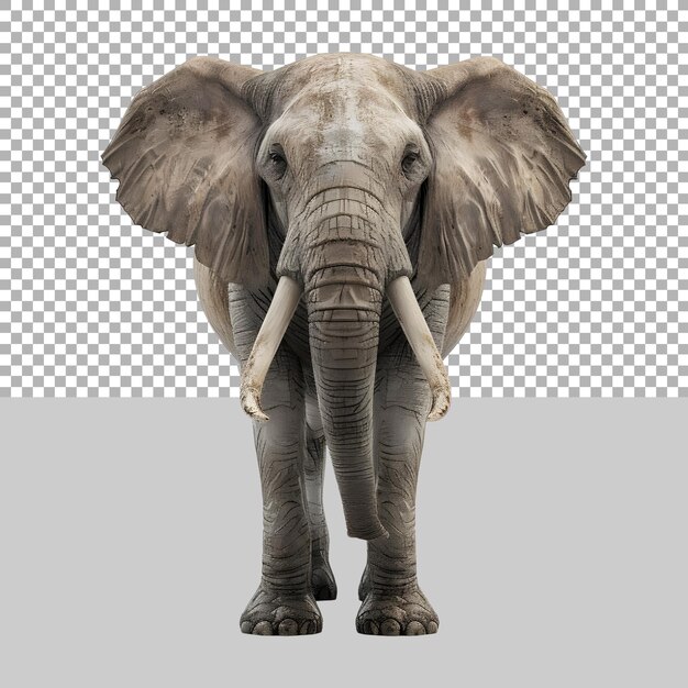 PSD giant elephant on transparent background ai generated