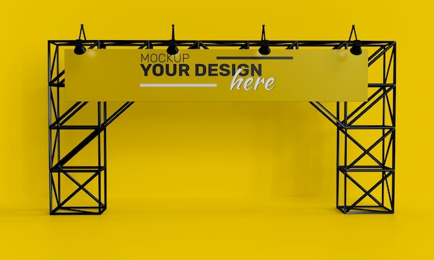 PSD giant horizontal rectangle banner mockup