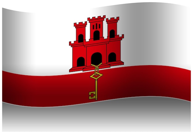 PSD gibraltar wave flag 3d