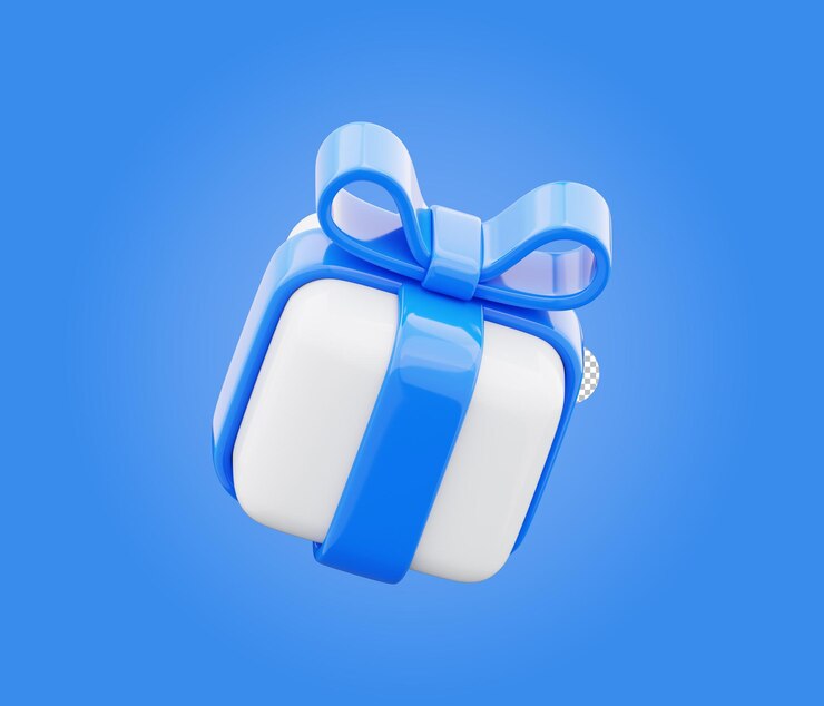 Gift box 3d icon Birthday wedding surprise box illustration isolated on transparent background