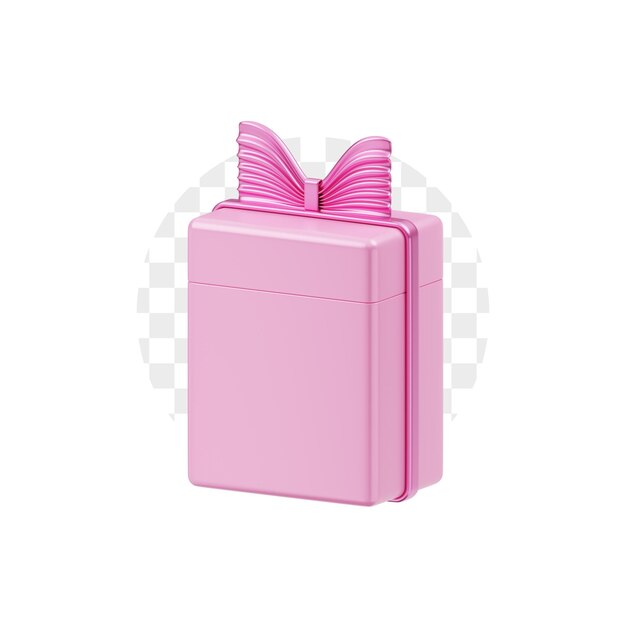 PSD 선물 상자 크리스마스 분홍색 3d 일러스트레이션