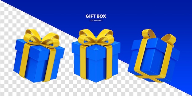 Gift box collection 3d render