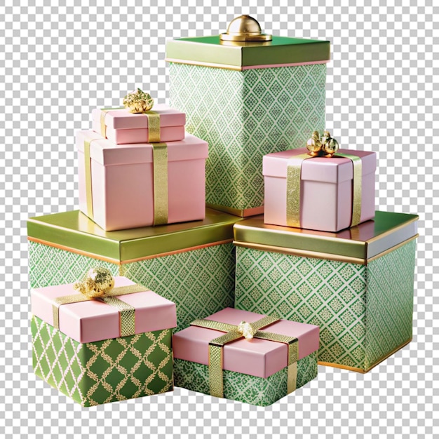 PSD gift box collection with ribbon bow