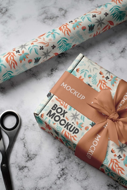 gift box decorated with ribbon and bow