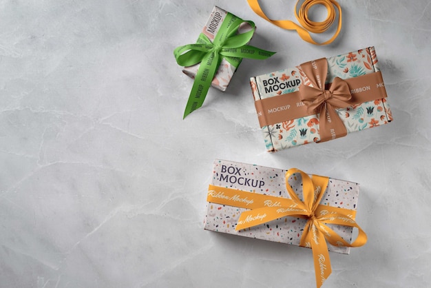 gift box decorated with ribbon and bow