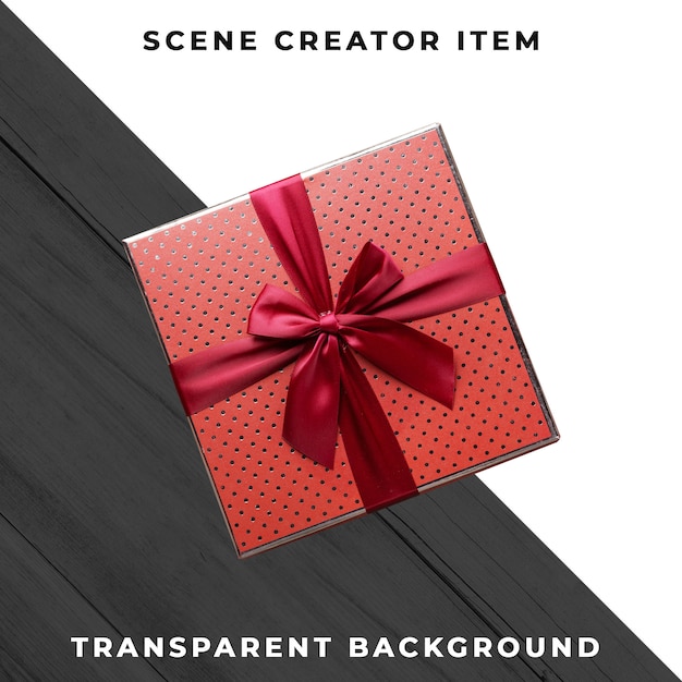 PSD gift box isolated with clipping path.