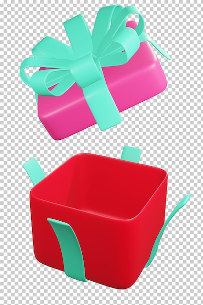 PSD gift box isolated