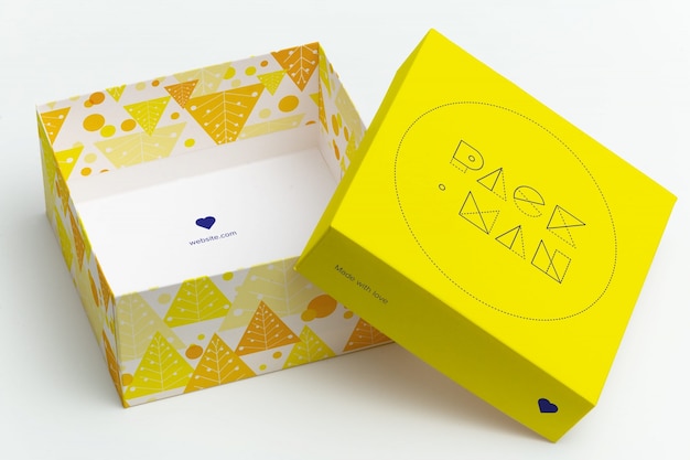 PSD gift box mock up design