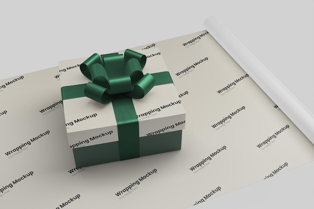 PSD gift box mockup cover