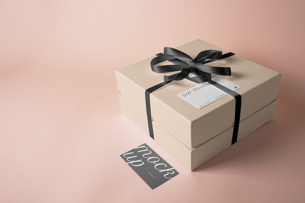 PSD design del modello di confezione regalo