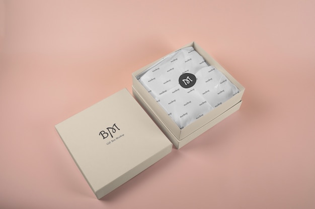 PSD gift box mockup deesign