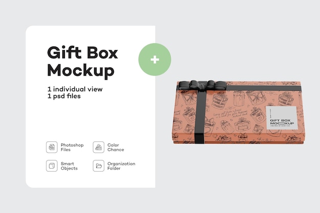 Gift box mockup top