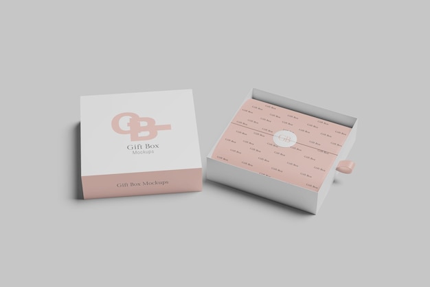 Gift box mockup