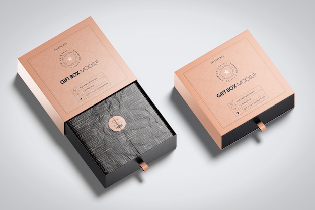 PSD gift box mockup