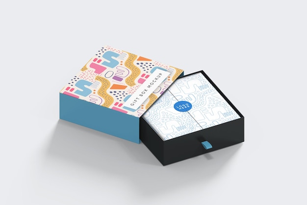 Gift box package mockup