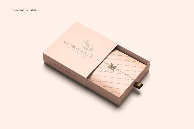 PSD gift box packaging psd mockup