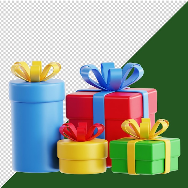 Gift box realistische 3d-illustrator