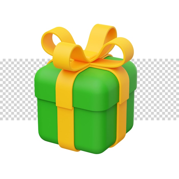 Gift box surprise present award winner 3d rendering illustration icon element