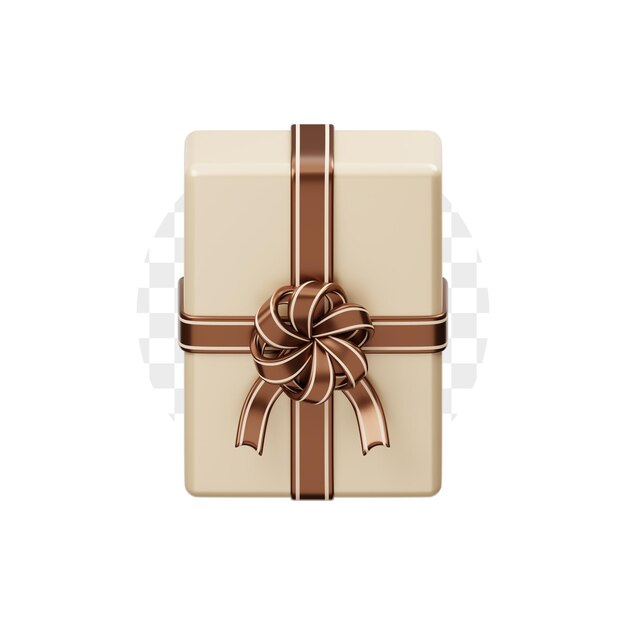 PSD gift box winter christmas 3d icon