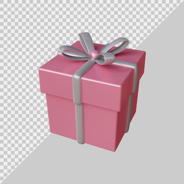 Gift box with 3d modern style