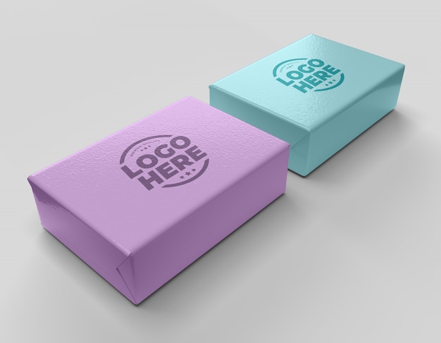 Gift boxes mockup