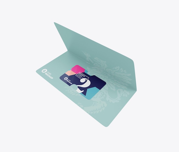 Gift card folder mockup