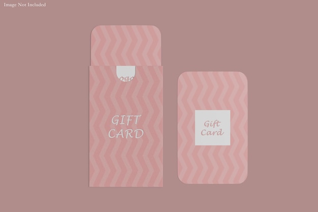 Rendering di design mockup di carte regalo