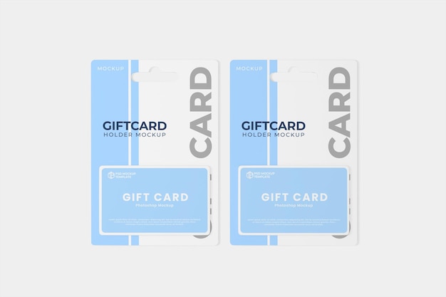 Gift card mockup for a gift card