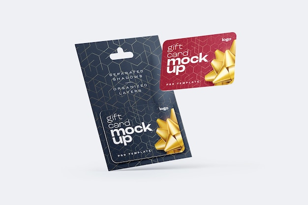 PSD gift card mockup setxa