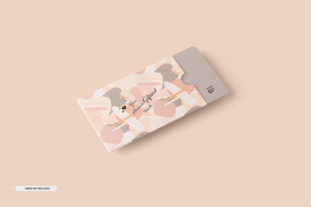 Mockup di carta regalo con titolare della carta