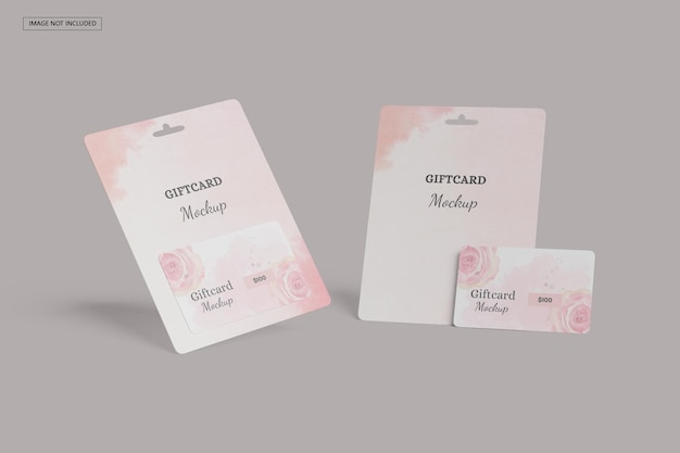 PSD gift card mockup