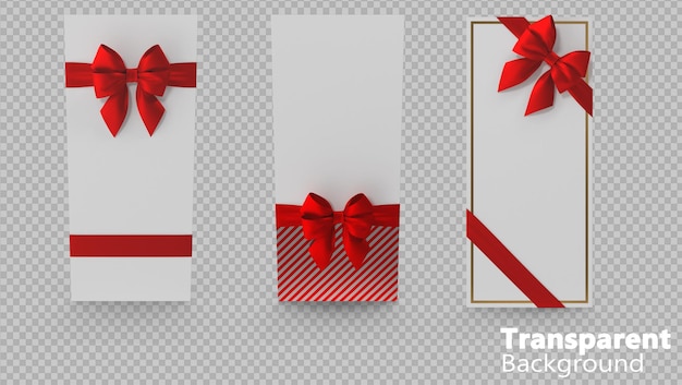 PSD gift card on transparent background